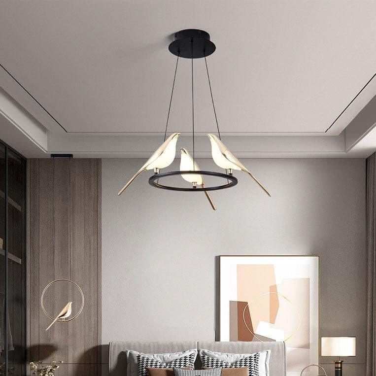 Metavaya Chandelier 3 heads Size: Dia 55cm x H 150cm / ∅21.7″ x H 59.1″ / Golden / Warm Light Nomi Chandelier 662668848877 M2023122806-1 Nomi Chandelier|Nomi series lighting