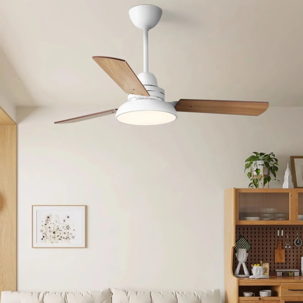 Nordic Industrial Blade Ceiling Fan Light - view 7 | Metavaya