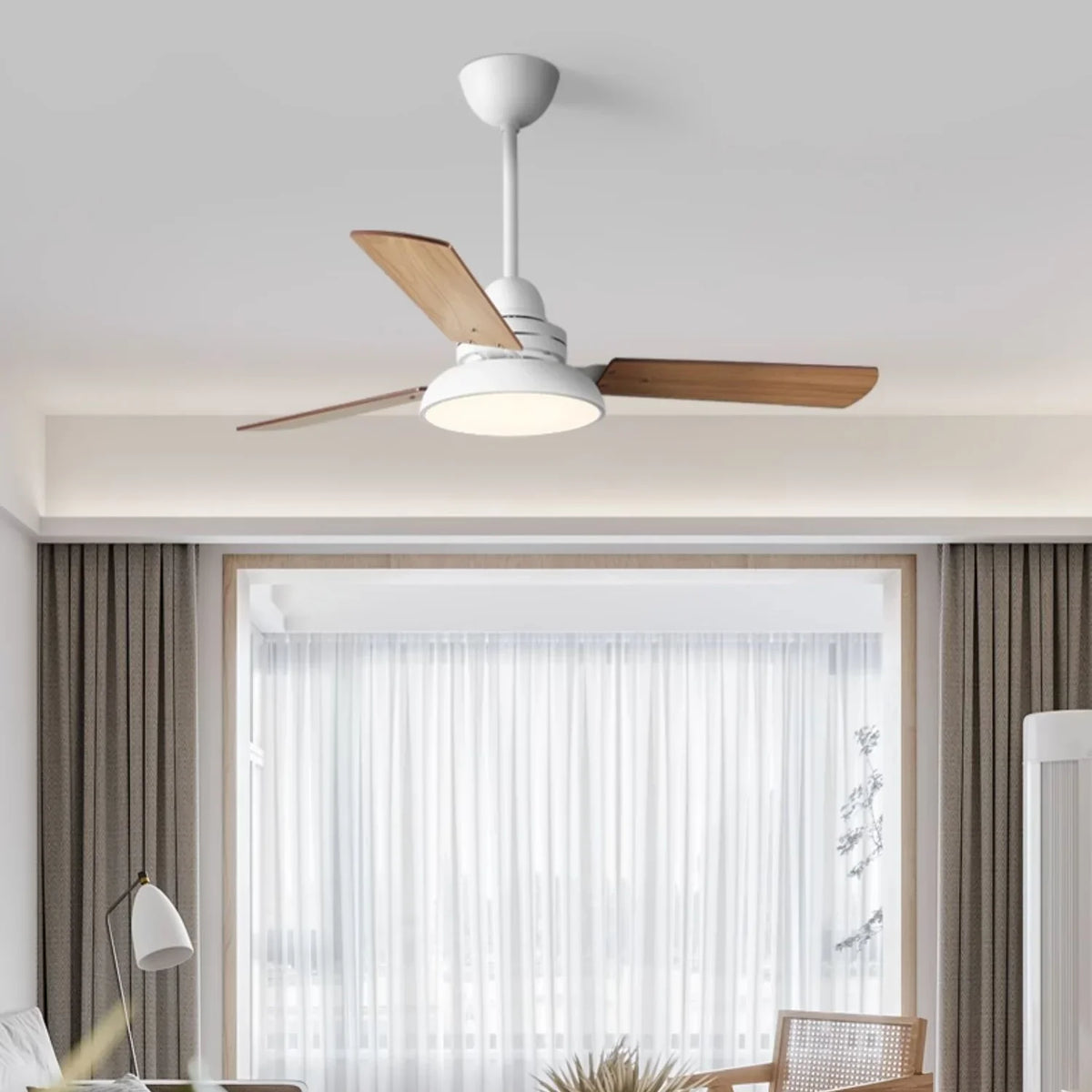 Nordic Industrial Blade Ceiling Fan Light - view 8 | Metavaya
