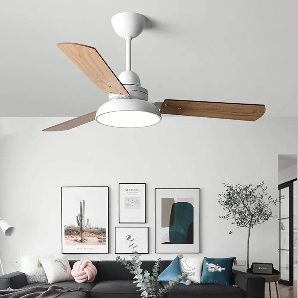 Nordic Industrial Blade Ceiling Fan Light - view 3 | Metavaya