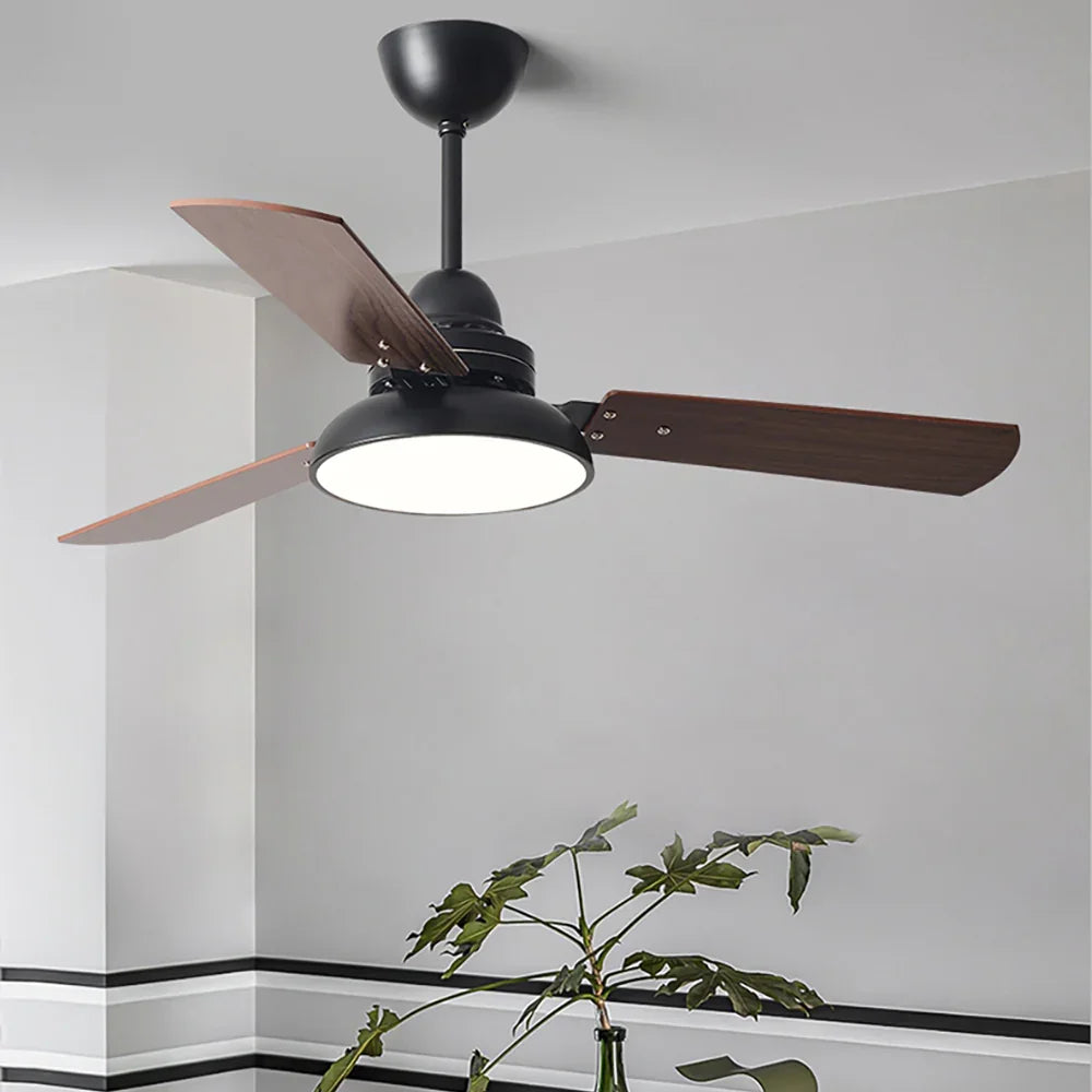 Nordic Industrial Blade Ceiling Fan Light - view 2 | Metavaya