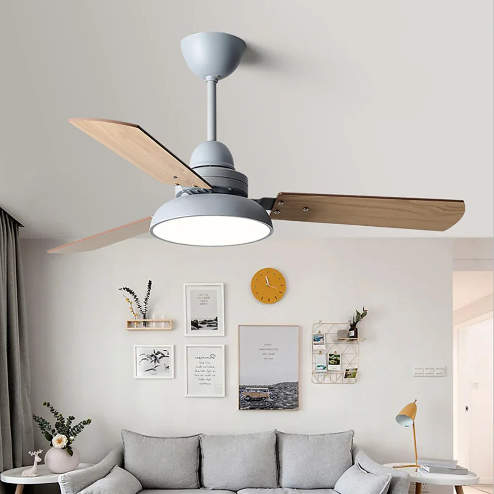 Nordic Industrial Blade Ceiling Fan Light - view 6 | Metavaya