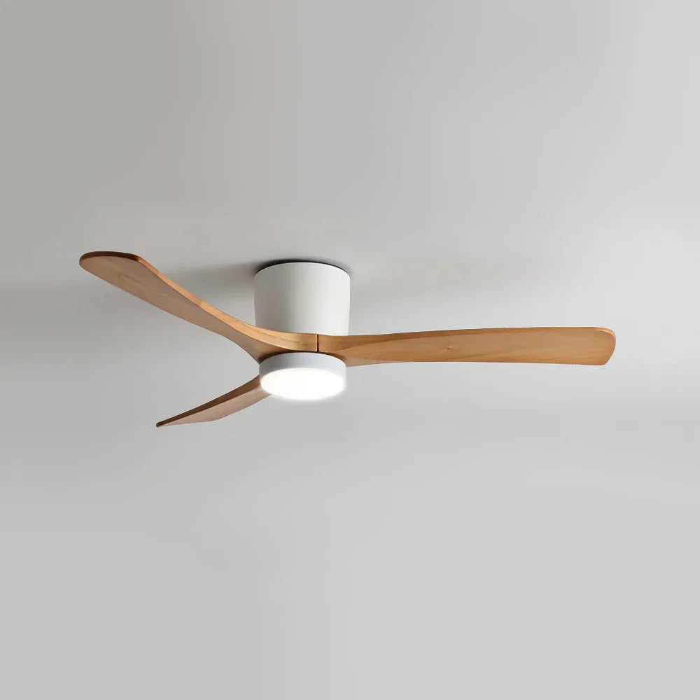 Nordic Wood Blade Ceiling Fan Light - view 13 | Metavaya