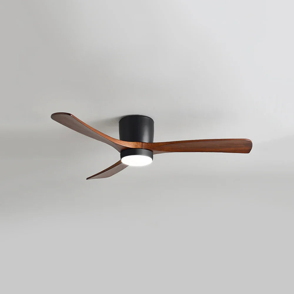 Nordic Wood Blade Ceiling Fan Light - view 15 | Metavaya