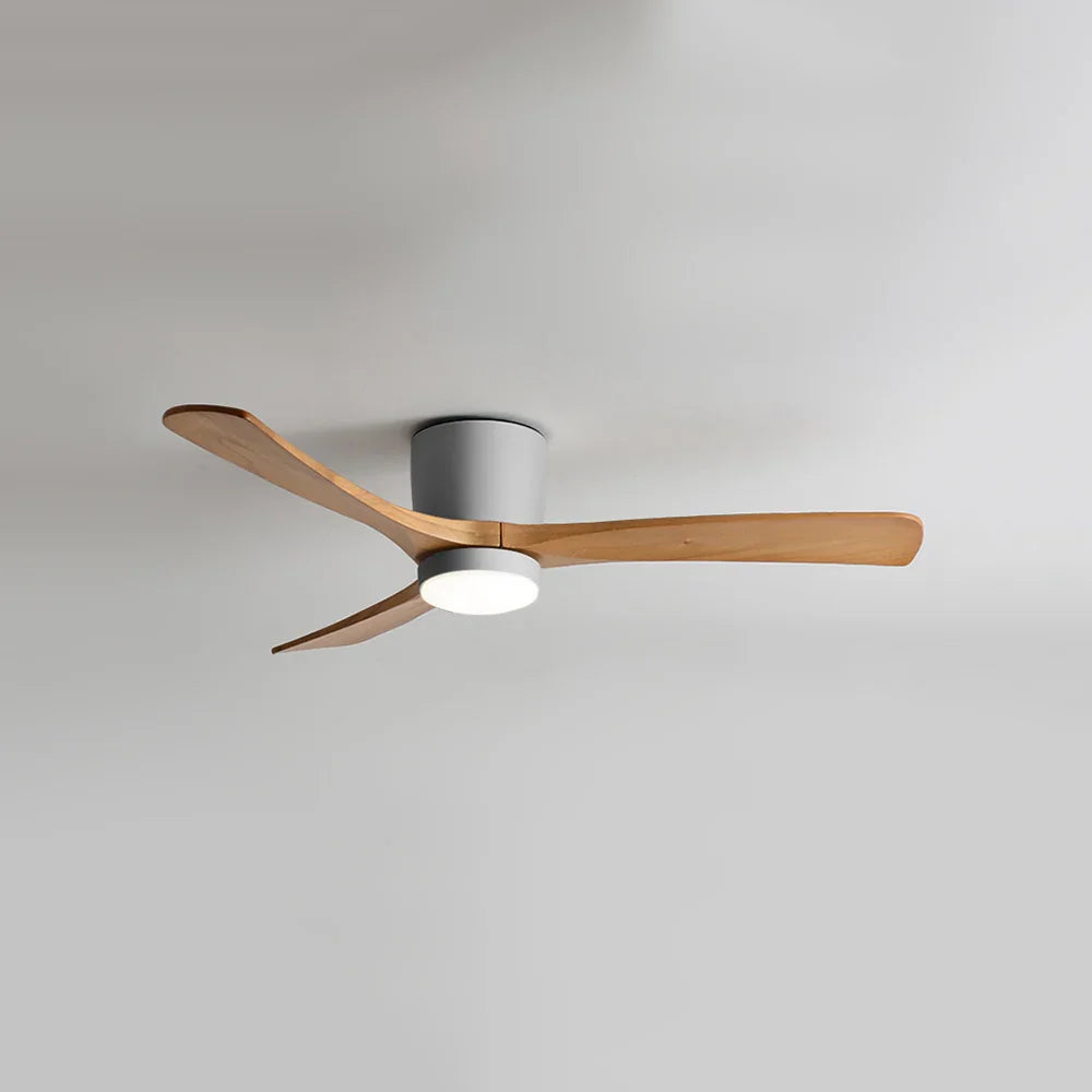 Nordic Wood Blade Ceiling Fan Light - view 19 | Metavaya