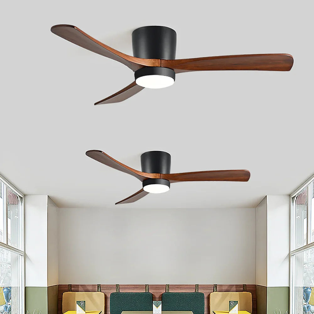 Nordic Wood Blade Ceiling Fan Light - view 5 | Metavaya