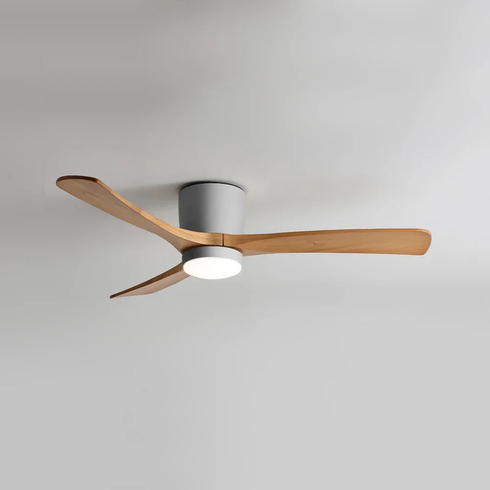 Nordic Wood Blade Ceiling Fan Light - view 21 | Metavaya