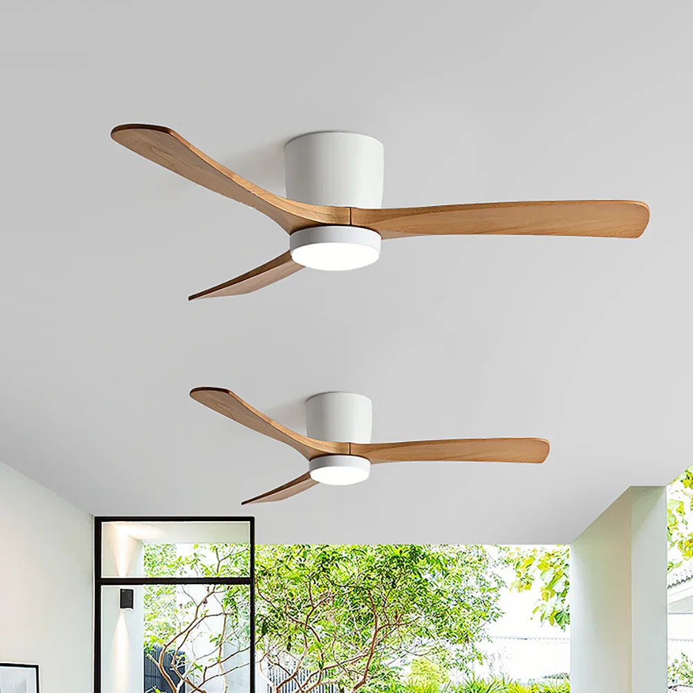 Nordic Wood Blade Ceiling Fan Light - view 7 | Metavaya