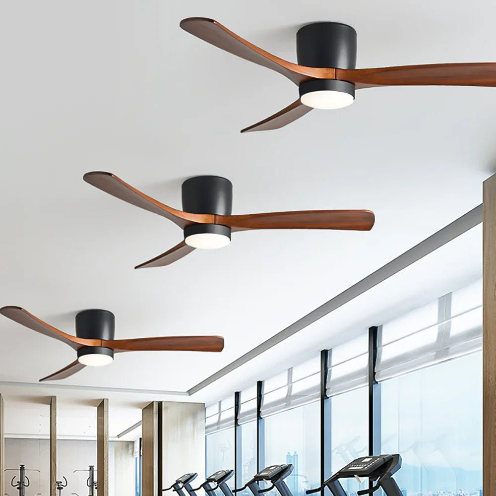 Nordic Wood Blade Ceiling Fan Light - view 10 | Metavaya