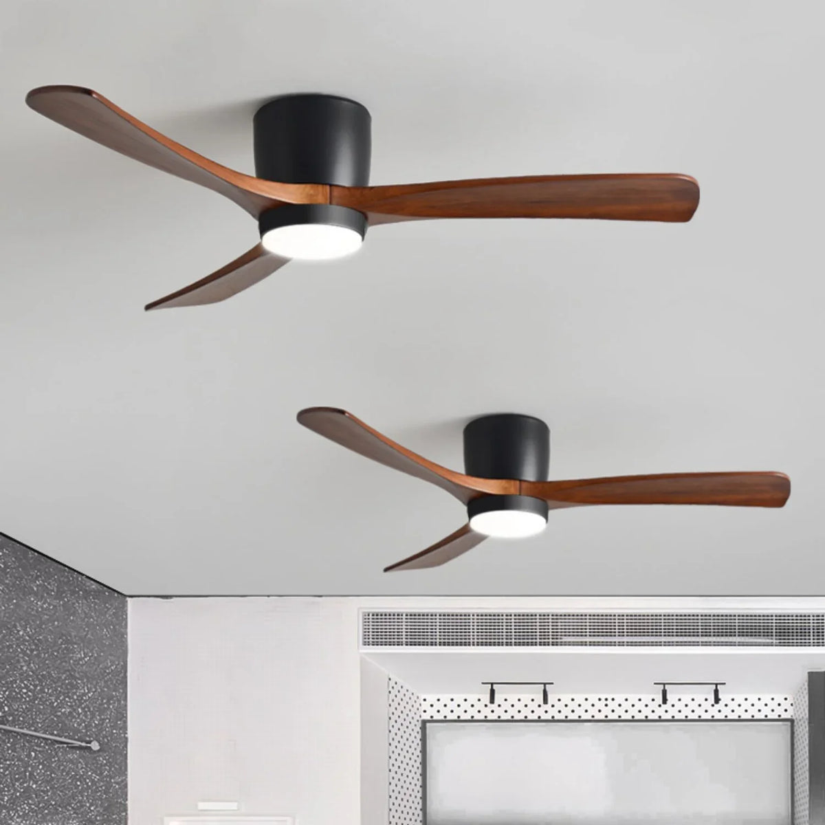 Nordic Wood Blade Ceiling Fan Light - view 6 | Metavaya