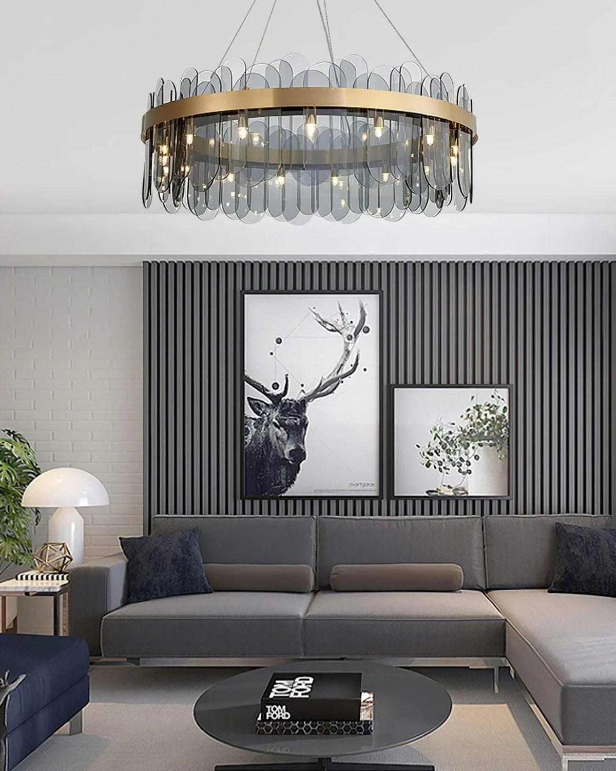 Metavaya Chandelier Patina Gold Ring Chandelier