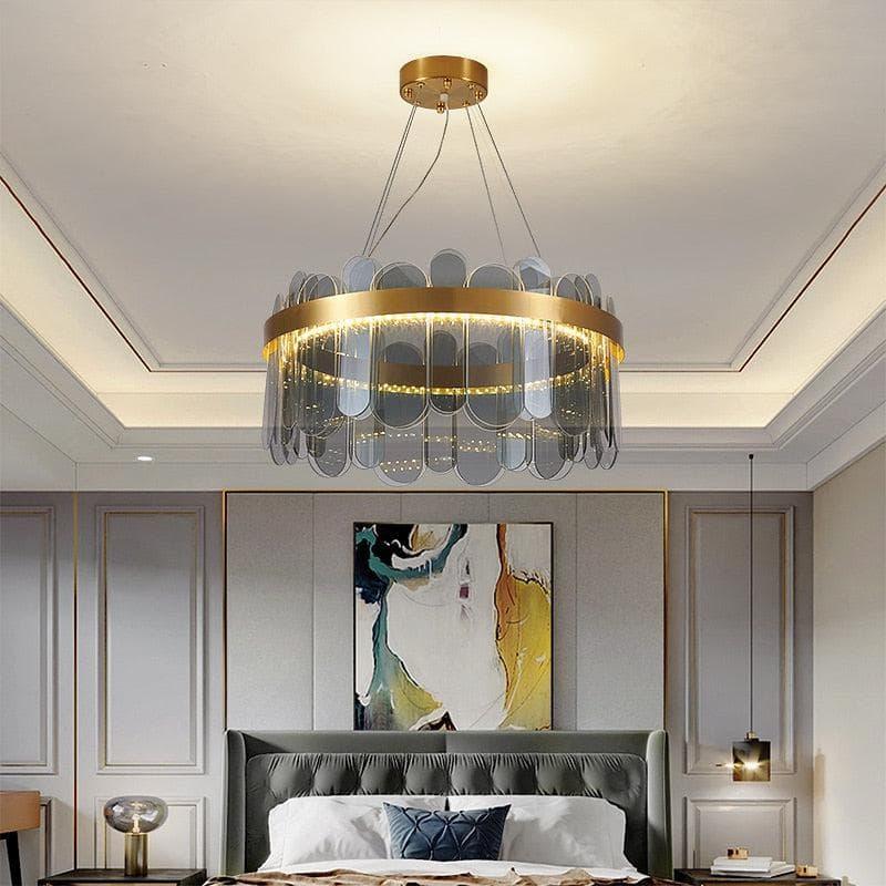 Metavaya Chandelier Patina Gold Ring Chandelier