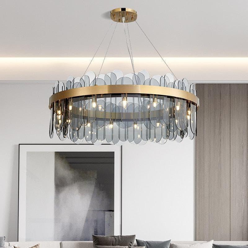 Metavaya Chandelier Patina Gold Ring Chandelier