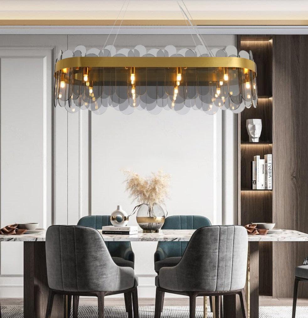 Metavaya Chandelier Patina Gold Ring Chandelier