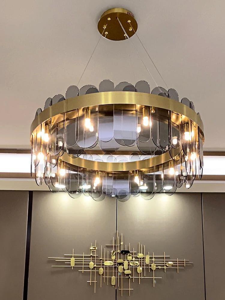 Metavaya Chandelier Patina Gold Ring Chandelier