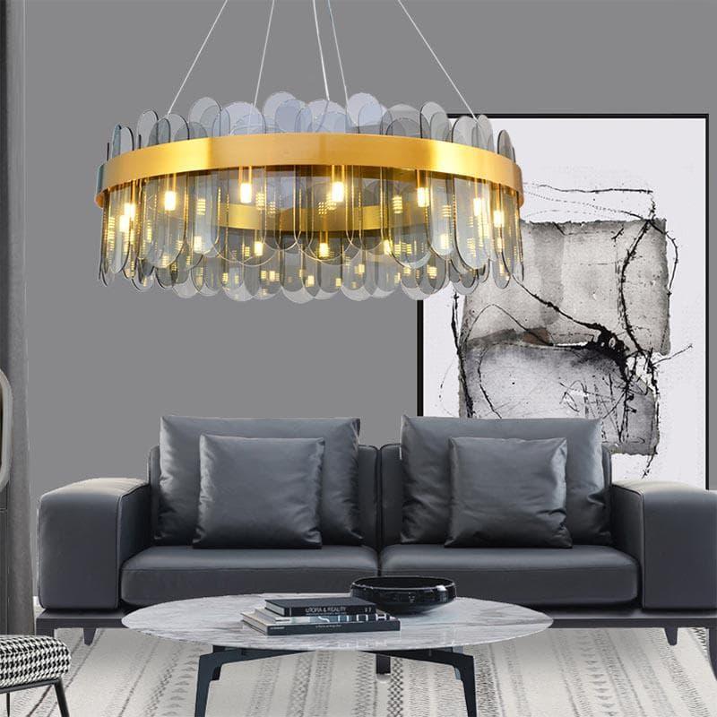 Metavaya Chandelier Patina Gold Ring Chandelier