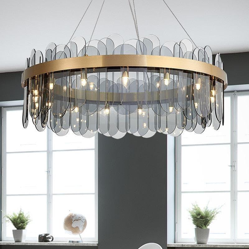 Metavaya Chandelier Patina Gold Ring Chandelier