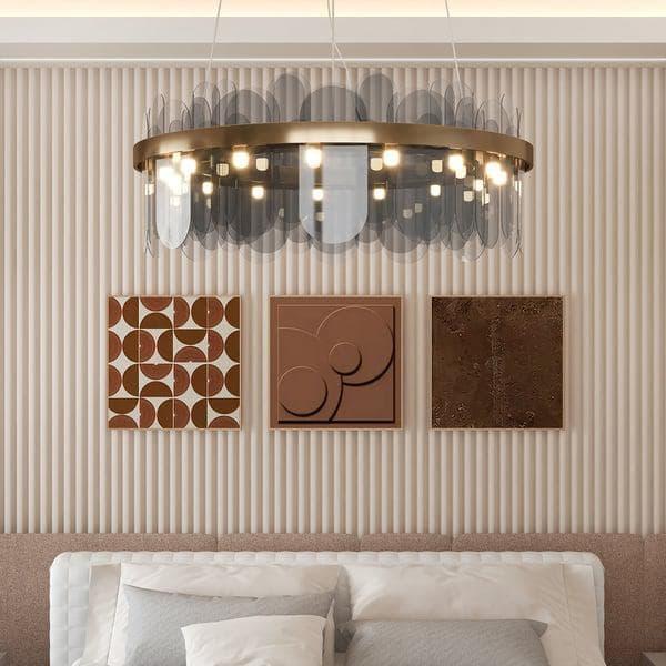 Metavaya Chandelier Patina Gold Ring Chandelier