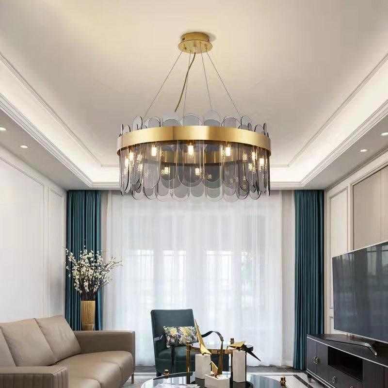 Metavaya Chandelier Patina Gold Ring Chandelier