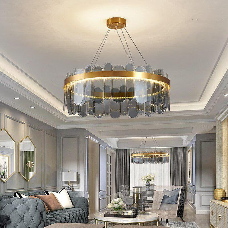 Metavaya Chandelier Patina Gold Ring Chandelier