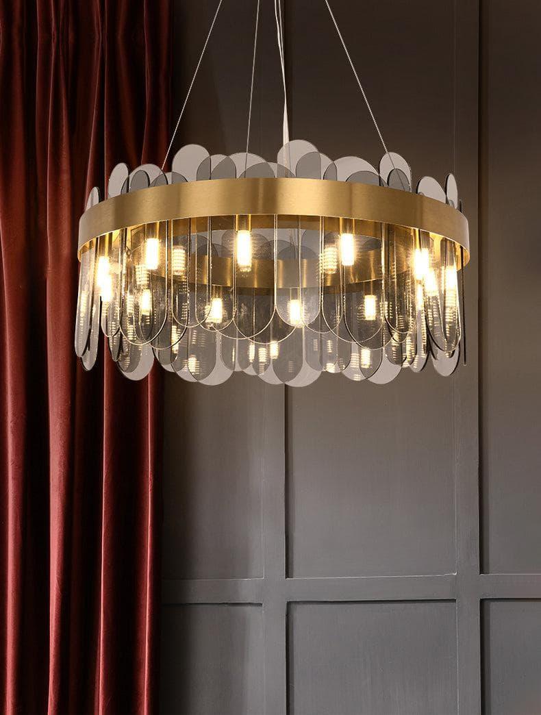 Metavaya Chandelier Patina Gold Ring Chandelier