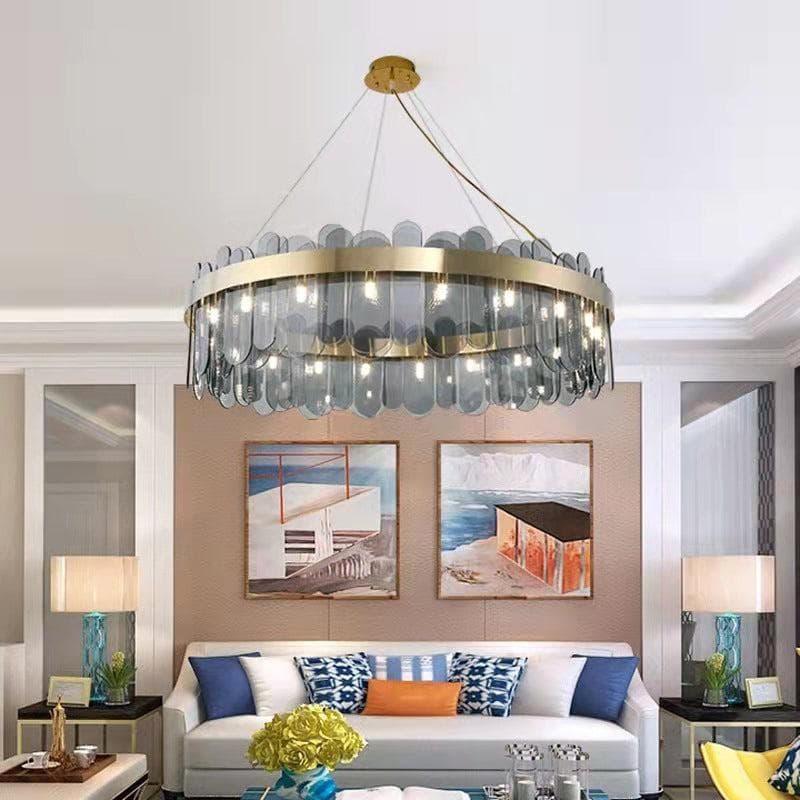 Metavaya Chandelier Patina Gold Ring Chandelier