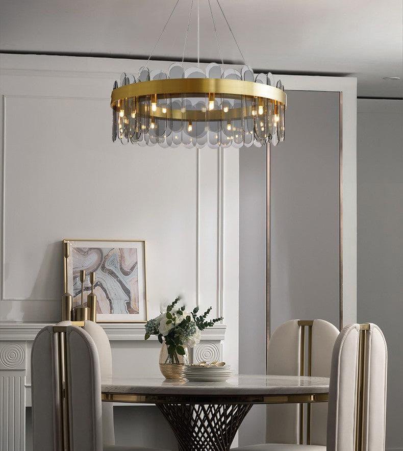 Metavaya Chandelier Patina Gold Ring Chandelier