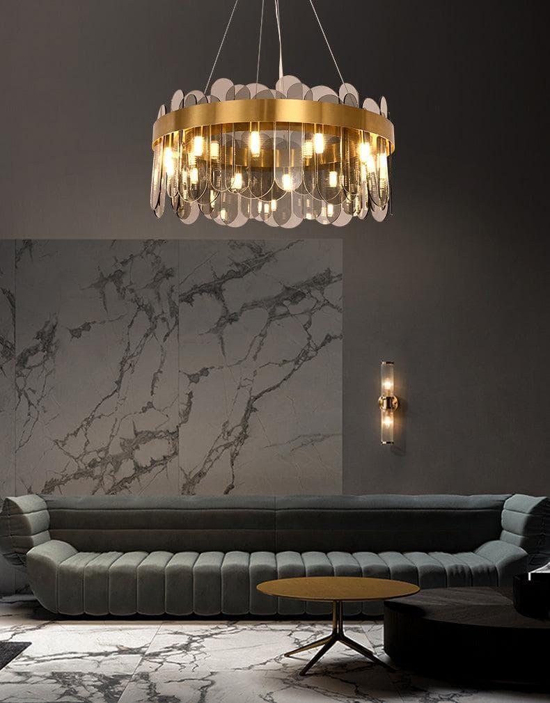 Metavaya Chandelier Patina Gold Ring Chandelier