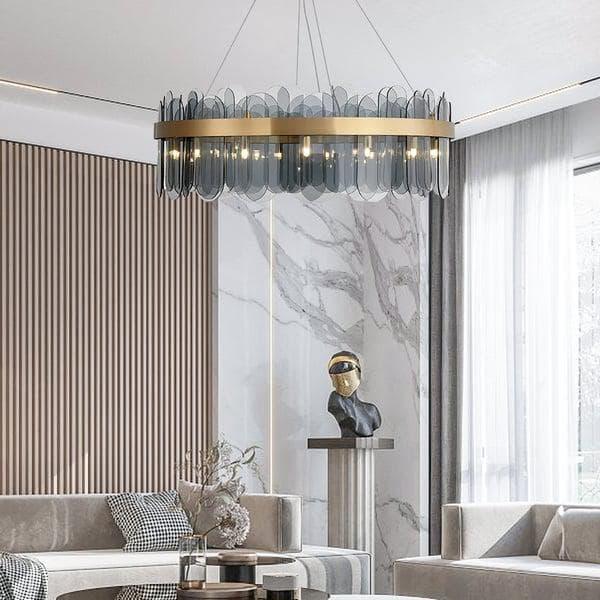 Metavaya Chandelier Patina Gold Ring Chandelier
