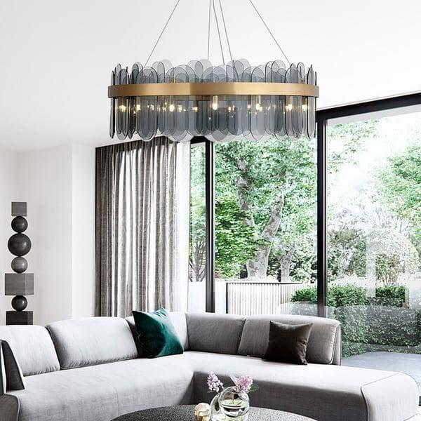 Metavaya Chandelier Patina Gold Ring Chandelier