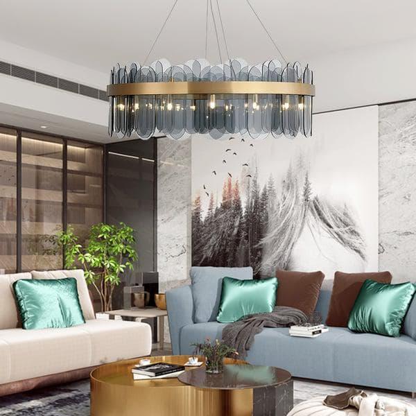 Metavaya Chandelier Patina Gold Ring Chandelier