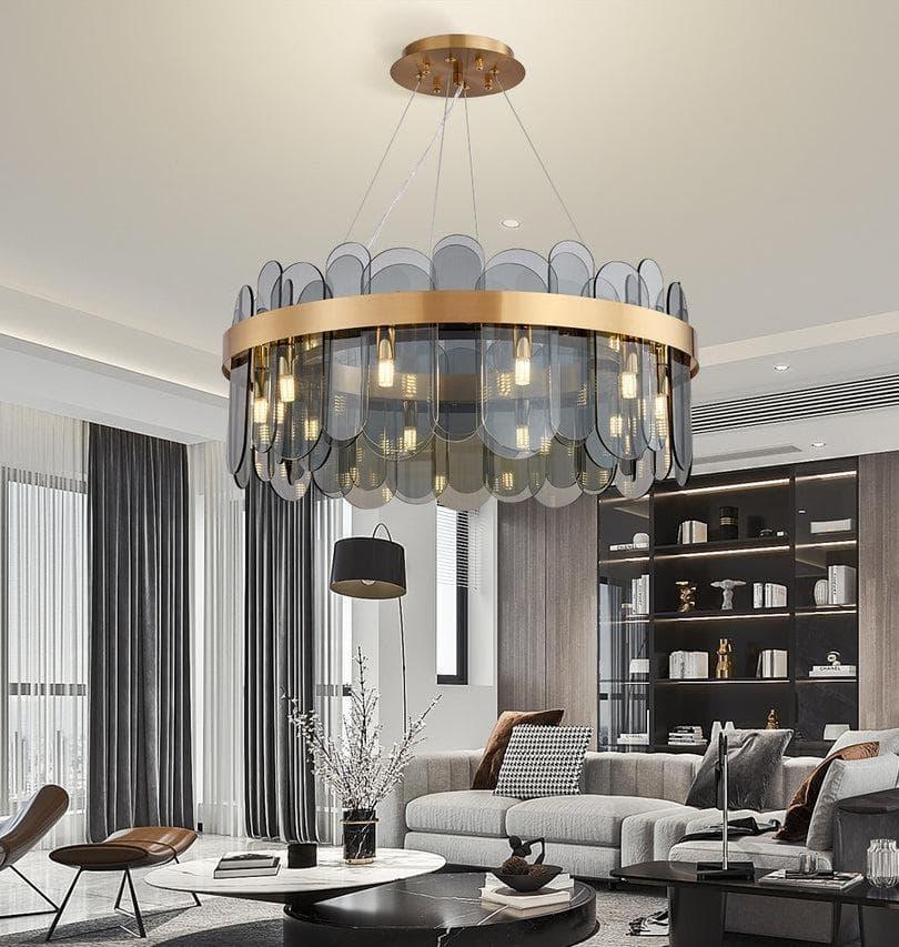 Metavaya Chandelier Patina Gold Ring Chandelier