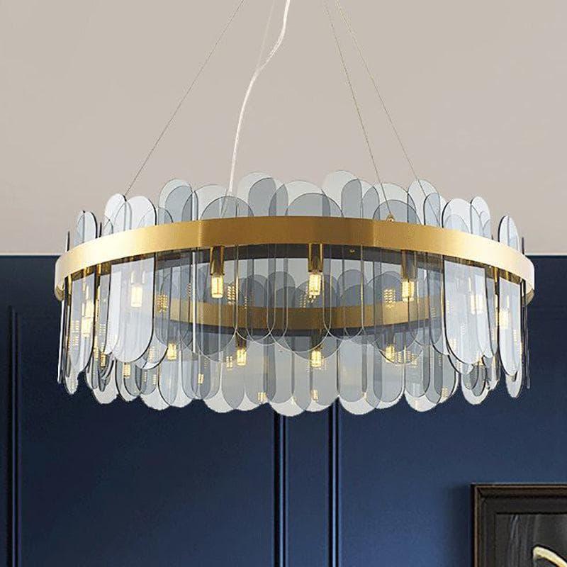 Metavaya Chandelier Patina Gold Ring Chandelier