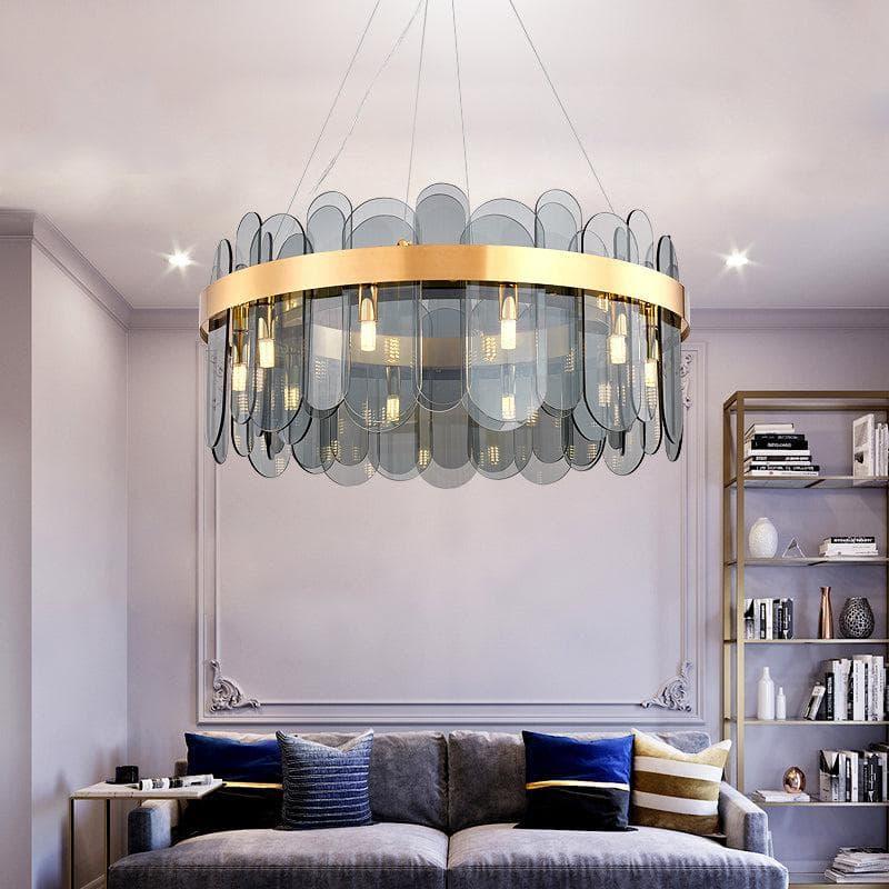 Metavaya Chandelier Patina Gold Ring Chandelier