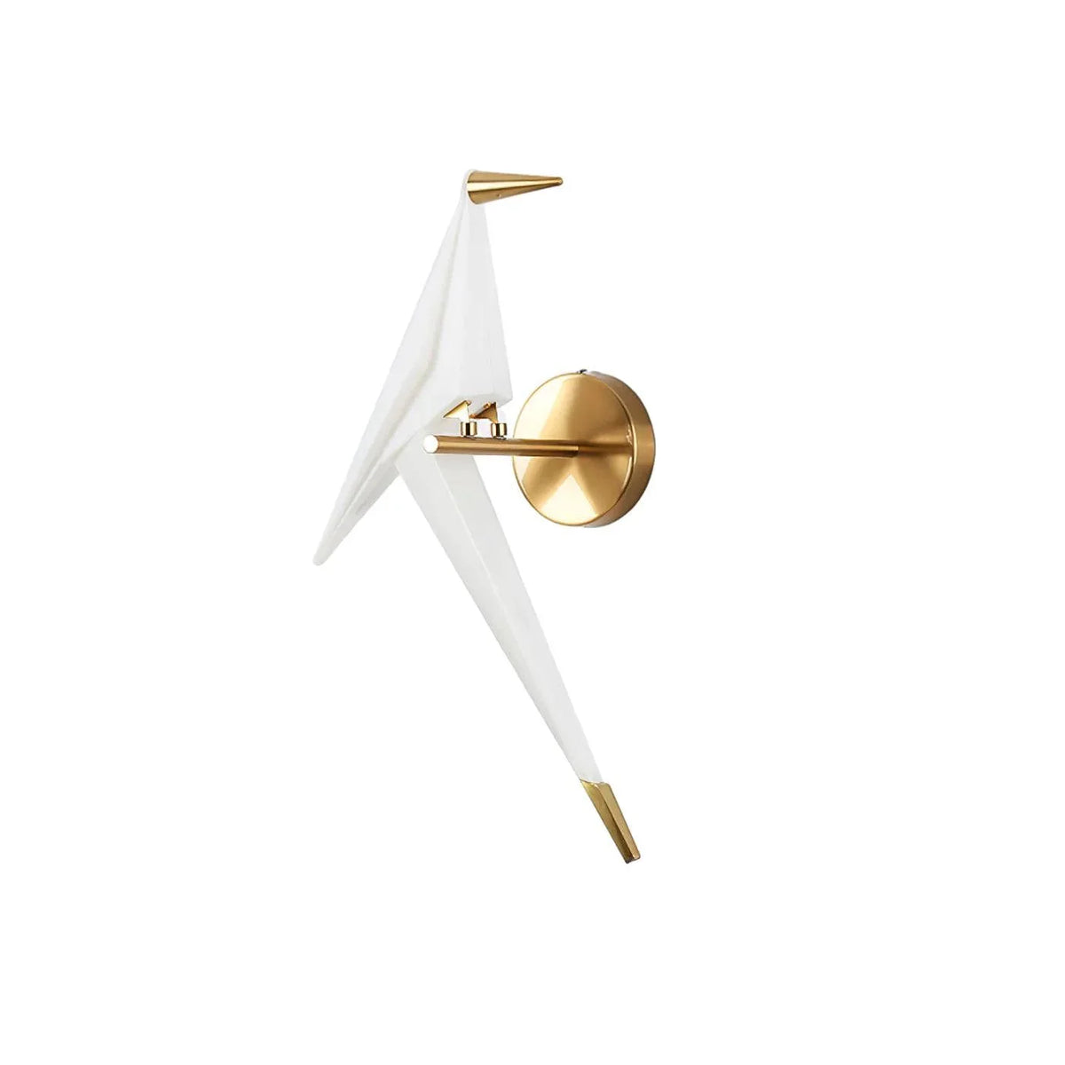 Metavaya Wall lamp Dia 20cm x H 50cm / ∅ 7.9″ x H 19.7″ / White&Gold / Warm Light Perching Bird Wall Lamp 662668848709 M2023122802-1 Perching Bird Wall Lamp | Discount Sale