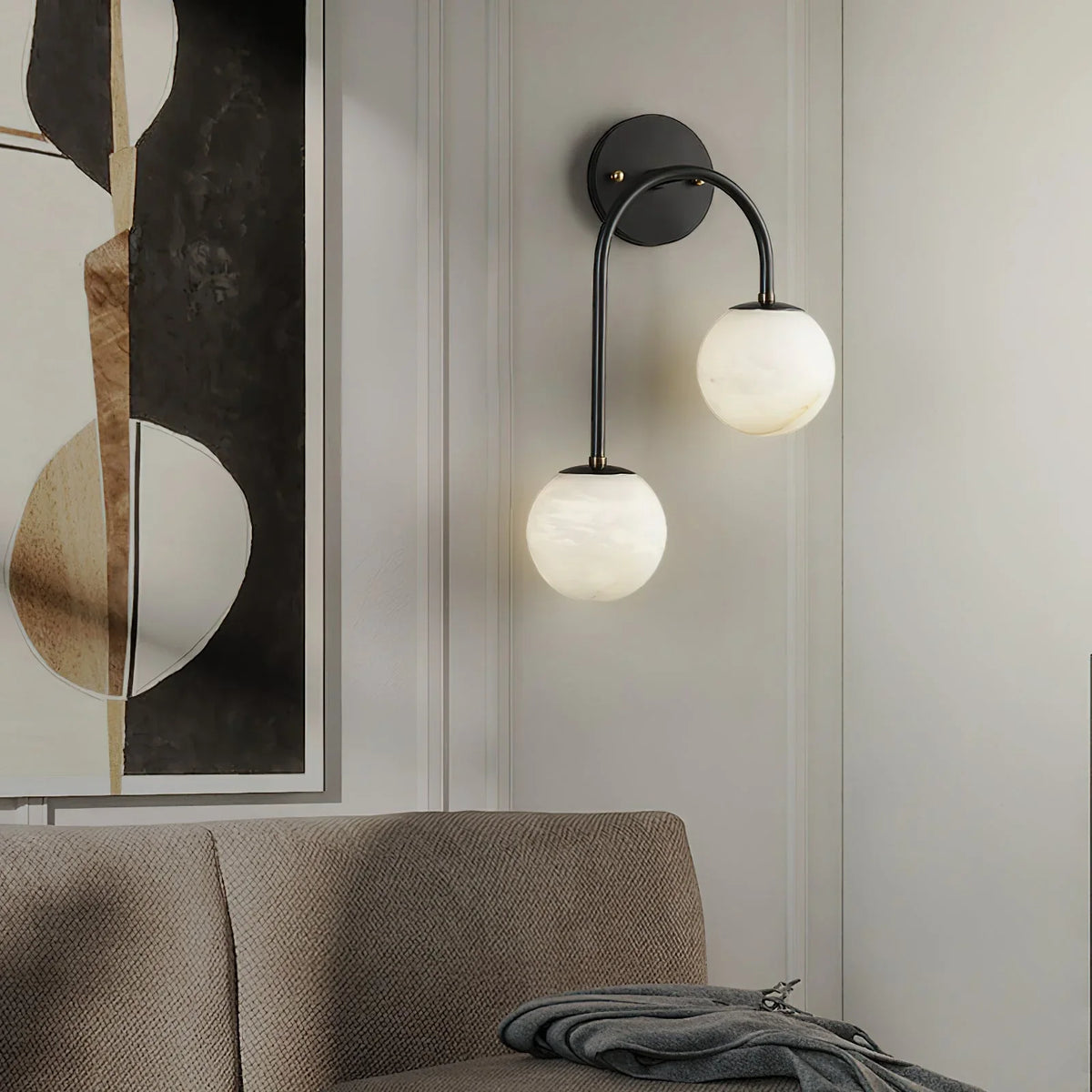 Pietro Alabaster Wall Lamp - view 4 | Metavaya