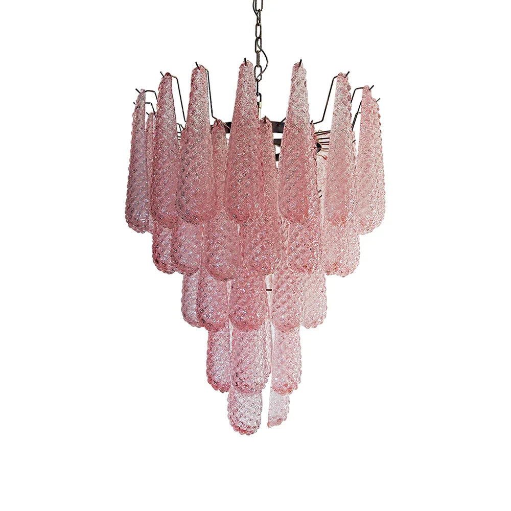 Pink Glass Petals Chandelier - view 17 | Metavaya