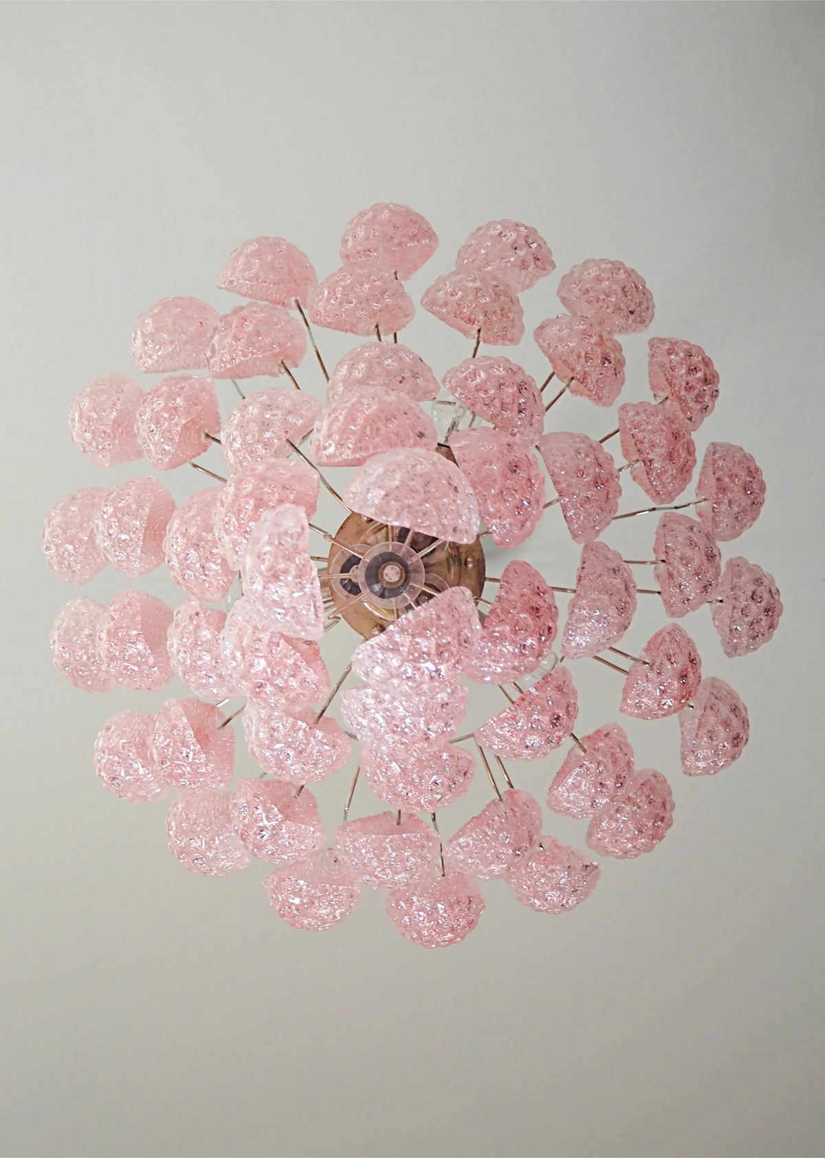 Pink Glass Petals Chandelier - view 13 | Metavaya