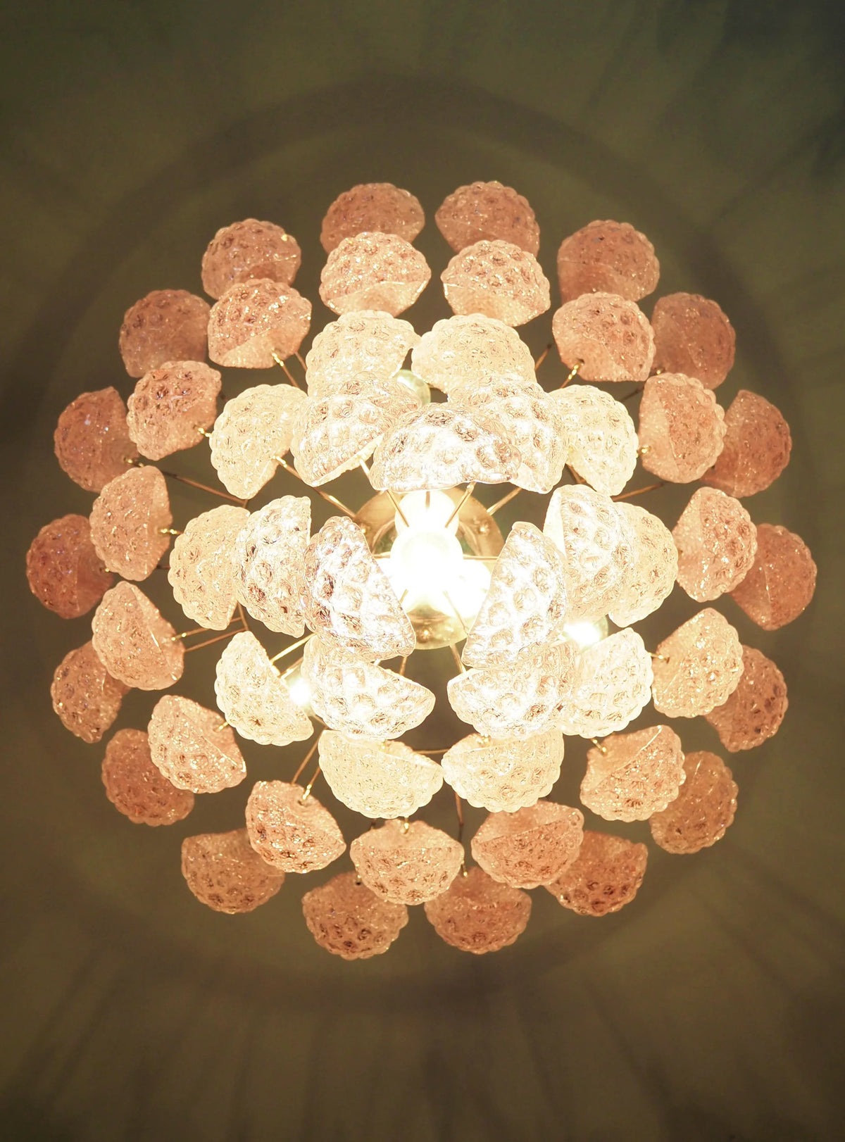 Pink Glass Petals Chandelier - view 12 | Metavaya