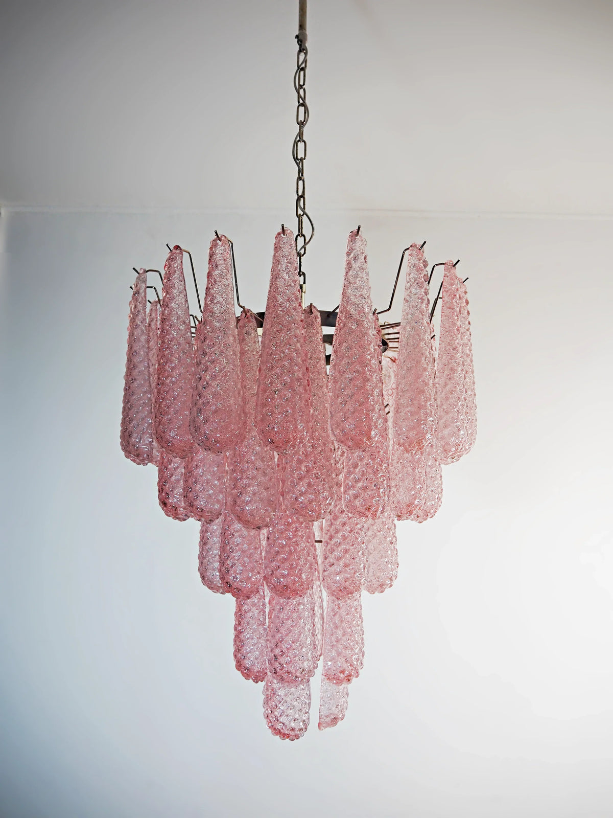 Pink Glass Petals Chandelier - view 11 | Metavaya
