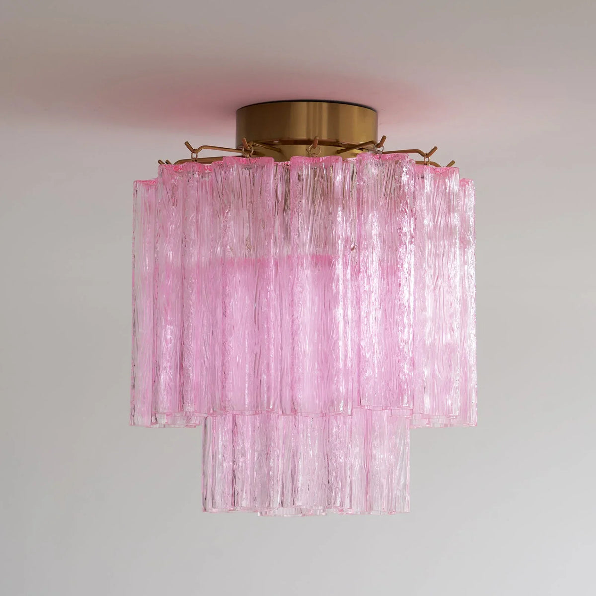 Pink Glass Tubes Ceiling Lamp - view 13 | Metavaya