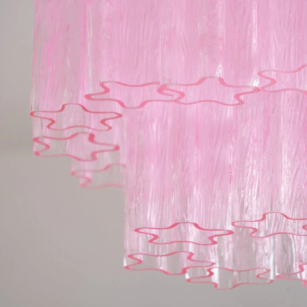 Pink Glass Tubes Ceiling Lamp - view 7 | Metavaya