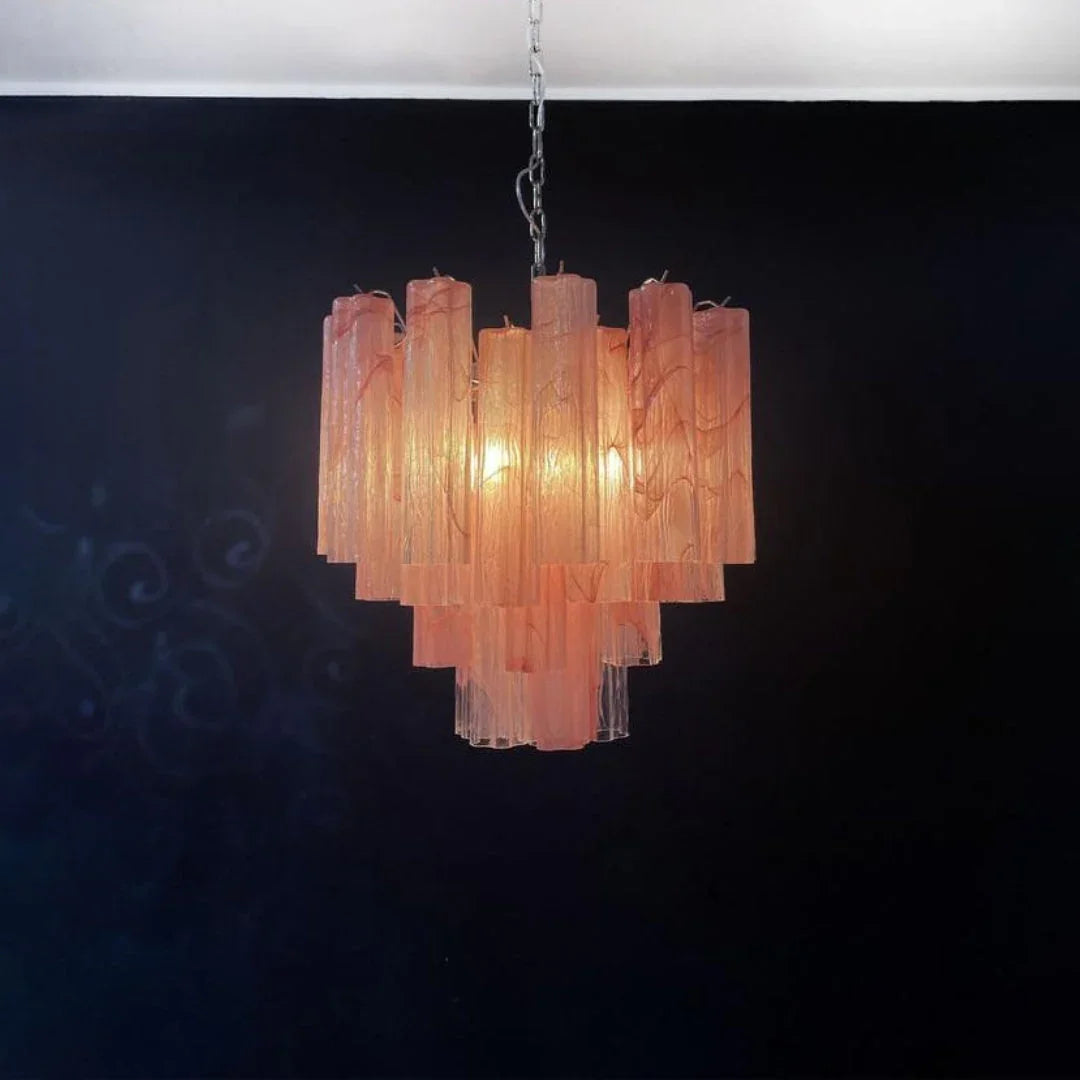 Pink Tubes Chandelier - view 13 | Metavaya