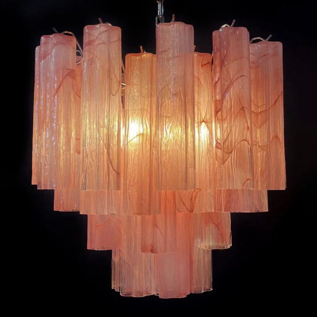 Pink Tubes Chandelier - view 16 | Metavaya