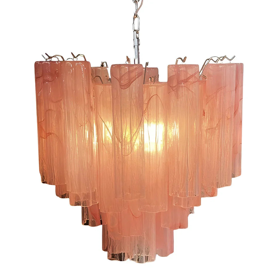 Pink Tubes Chandelier - view 17 | Metavaya