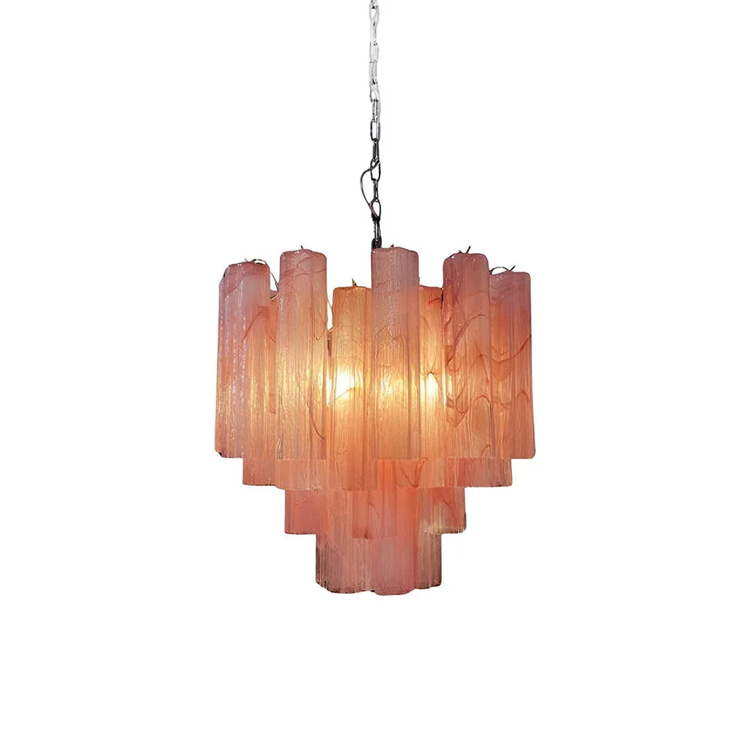 Pink Tubes Chandelier - view 18 | Metavaya