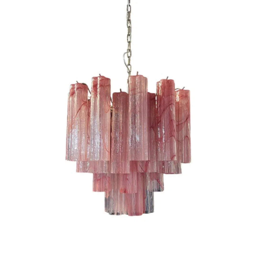 Pink Tubes Chandelier - view 19 | Metavaya