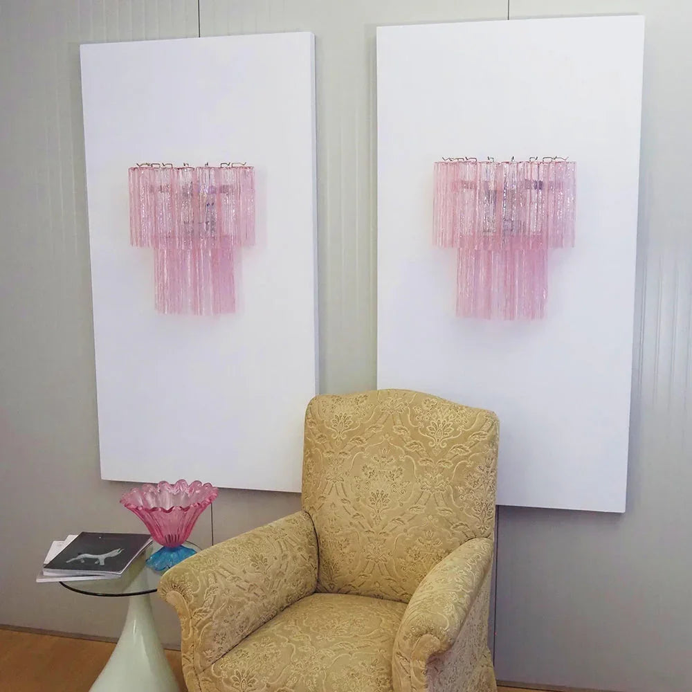 Pink Glass Wall Sconces - view 8 | Metavaya