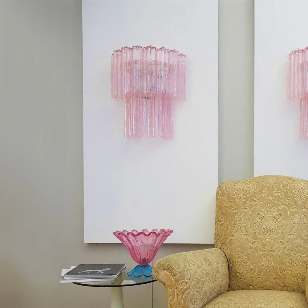 Pink Glass Wall Sconces - view 10 | Metavaya