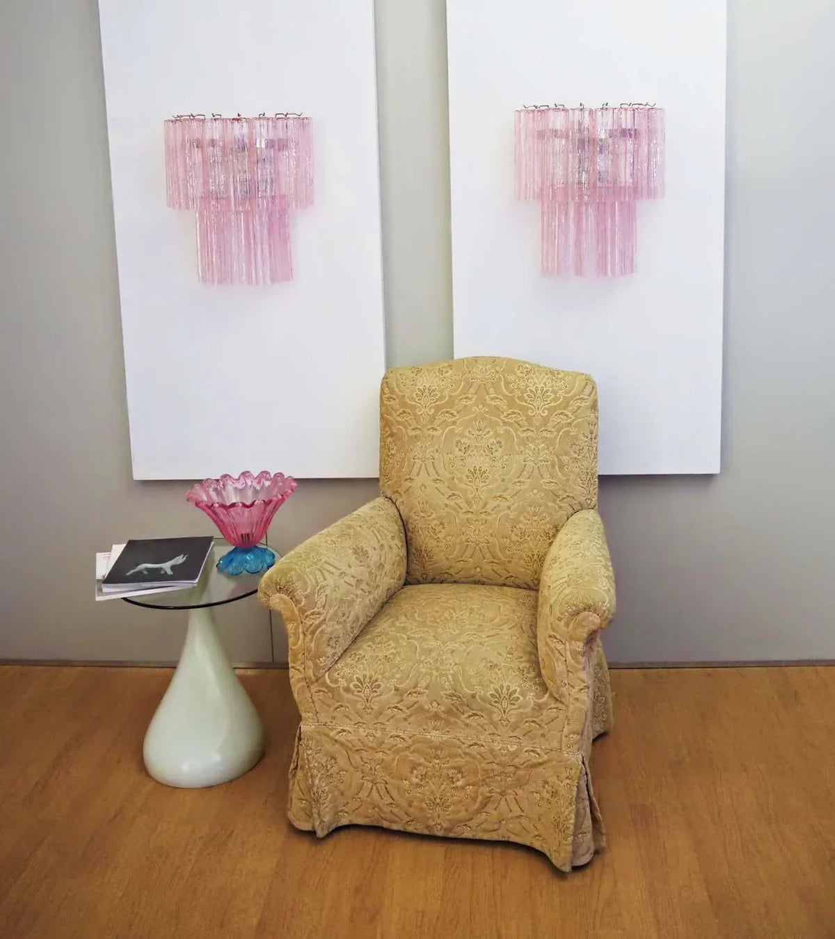 Pink Glass Wall Sconces - view 13 | Metavaya
